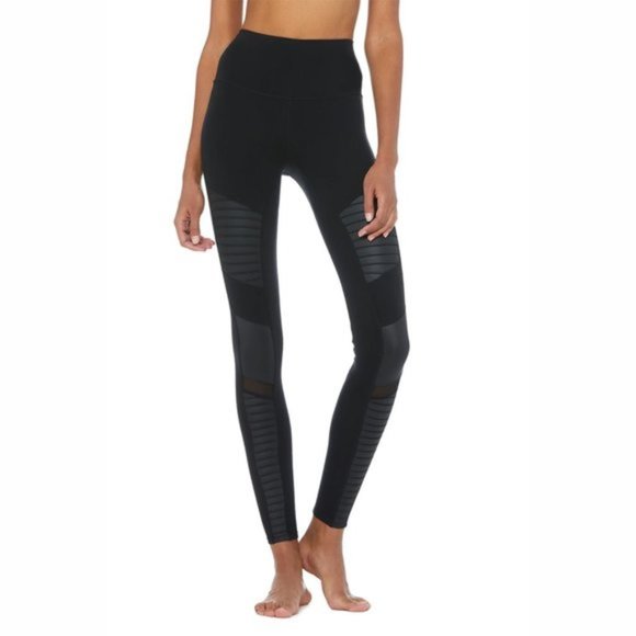ALO Yoga Pants - NEW Alo Yoga High-Waist Moto Legging Black Small